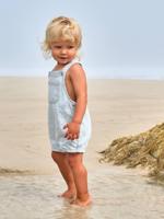 Gestroomde romper voor baby's blauw, gestreept - thumbnail