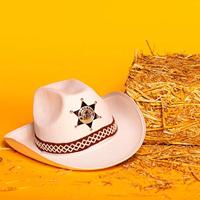 Kinderhoed Butch Sheriff junior wit - thumbnail