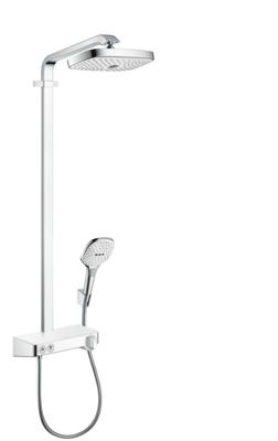 Hansgrohe Raindance Select E Showerpipe 300 2jet met ShowerTablet Select 300, wit/chroom