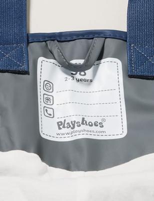 Playshoes regenbroek bretels katoen gevoerd Uni Donkergrijs Maat
