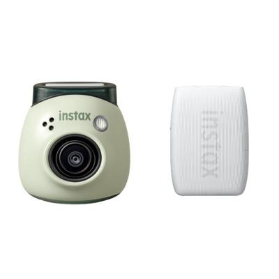 Fujifilm INSTAX PAL digital camera, Pistachio Green + printer mini Link 3, Clay White