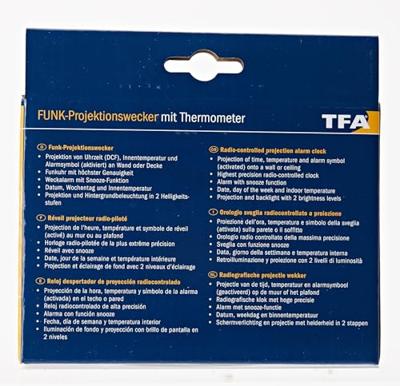 TFA Dostmann 60.5016.01 Wekker Zendergestuurd Digitaal Zwart