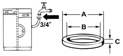 Cornat Dichting-Set Was-Aanvoerslang (2St) - TEC380234
