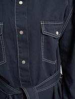 Missguided / jurk Petite Oversized Denim Shirt in blauw - thumbnail