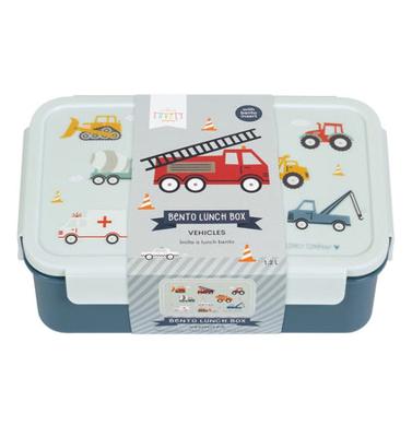 Lunchbox voor jongens VOERTUIGEN A Little Lovely Company bleekblauw - thumbnail