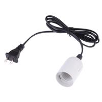 E27 Wire Cap lamp houder kroonluchter stopcontact met 1.5 m verlengkabel US plug (wit) - thumbnail