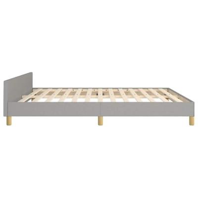 Bedframe zonder matras stof lichtgrijs 160x200 cm