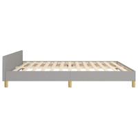 Bedframe zonder matras stof lichtgrijs 160x200 cm - thumbnail