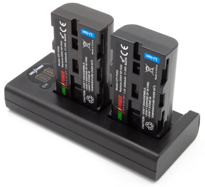 ChiliPower NP-F550 Sony USB Duo Kit - Camera accu set ChiliPower NP-F550 Sony USB Duo Kit - Camera accu set