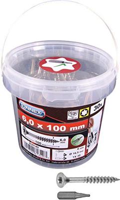 Connex Tx-Schroef 5.0X100 Rvs Emmer 30St - B30140 Connex Tx-Schroef 5.0X100 Rvs Emmer 30St - B30140