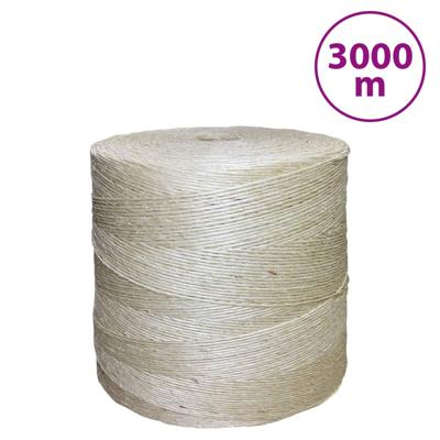 VidaXL Touw 2 mm 3000 m 100% sisal