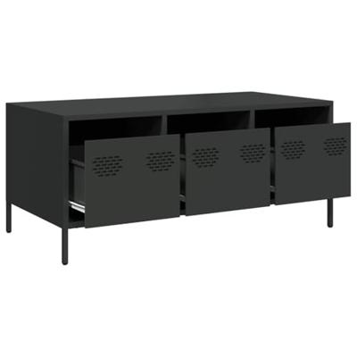 Salontafel 101,5x50x43,5 cm koudgewalst staal zwart
