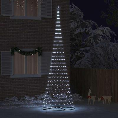 LED Kerstboom met 550 LED Koudwit 138.5 x 138.5 x 399 cm Metaal