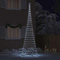 LED Kerstboom met 550 LED Koudwit 138.5 x 138.5 x 399 cm Metaal - thumbnail
