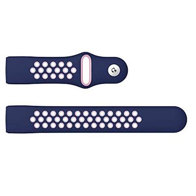 Fitbit Charge 3 & 4 siliconen DOT bandje - Roze / Blauw - Maat: Large - thumbnail