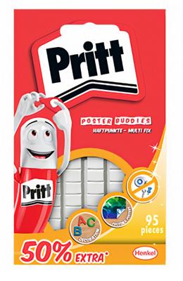 Pritt Poster Buddies kneedbare kleefpads 95 stuks Pritt Poster Buddies kneedbare kleefpads 95 stuks