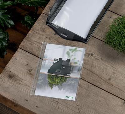Leitz Recycle geperforeerde Maxi showtas, ft A4, 100 micron, gekorreld, doos van 25 stuks