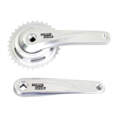 SturmeyArcher Sunrace crankstel 33t, cranklengte 170mm. zilver, aluminium, spieloos