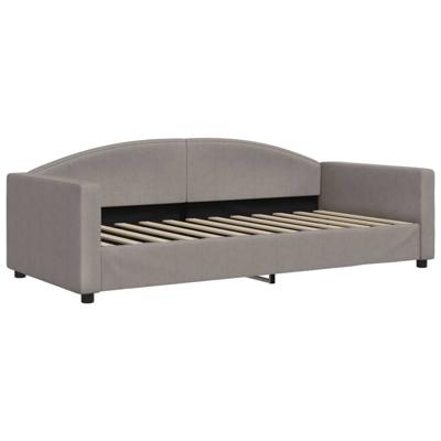 Slaapbank 90x200 cm stof taupe Slaapbank 90x200 cm stof taupe