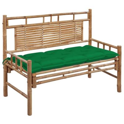 VidaXL Tuinbank met kussen 120 cm bamboe