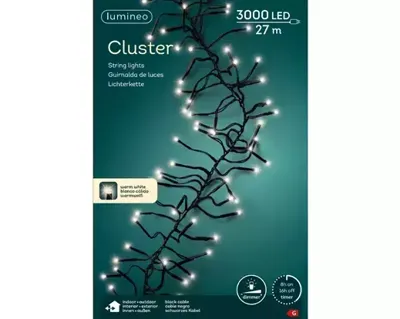 Lumineo led cluster 28m 3000led warm wit
