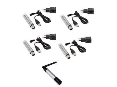 EUROLITE Set QuickDMX 1x Transmitter + 4x AKKU Receiver