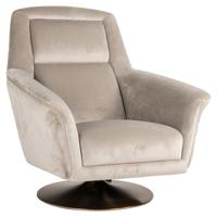 Richmond Draaifauteuil 'Nora' Velvet, kleur Khaki - thumbnail