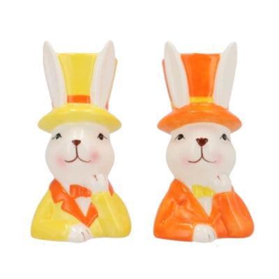 Vaas paashaas Easter Bunny 14 cm 2 assorti | 12 stuks