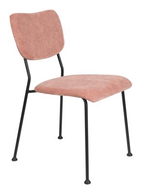 Zuiver Eetkamerstoel 'Benson' Rib, kleur Roze Zuiver Eetkamerstoel 'Benson' Rib, kleur Roze