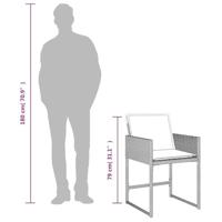 13-delige Tuinset met kussens poly rattan lichtgrijs - thumbnail