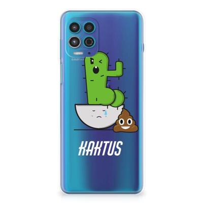 Motorola Moto G100 Telefoonhoesje met Naam Cactus Poo