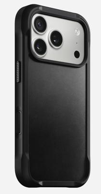Nomad Rugged Leather Case iPhone 17 Pro Zwart Horween