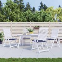 VidaXL Palletkussens 4 st 40x40x4 cm oxford stof marineblauw - thumbnail