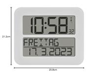 TFA Dostmann 60.4512.02 Wandklok Zendergestuurd 258 mm x 212 mm x 30 mm Wit, Zwart Groot display - thumbnail