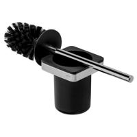Toiletborstel met Houder Geesa Frame Zwart Chroom - thumbnail