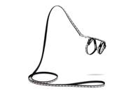 Beeztees Hearts servies voor katten, 1,20 m x 10 mm, zwart - thumbnail
