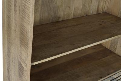 Planken DKD Home Decor Zwart Metaal Donkerbruin Mangohout 100 x 40 x 180 cm