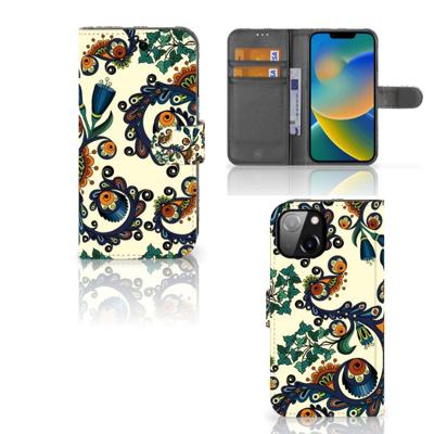 Wallet Case Apple iPhone 14 Barok Flower Wallet Case Apple iPhone 14 Barok Flower