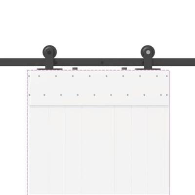 Doos met onderdelen voor schuifdeur 152,5 cm staal zwart