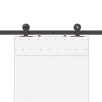 Doos met onderdelen voor schuifdeur 152,5 cm staal zwart - thumbnail