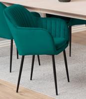 Sohome Eetkamerstoel 'Albin' Velvet, kleur Bottle Green - thumbnail
