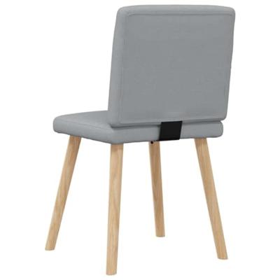 Eetkamerstoelen 6 st stof lichtgrijs