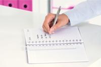 Leitz WOW schrift ft A5, geruit 5 mm, blauw - thumbnail