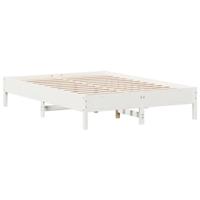 Bedframe massief grenenhout wit 160x200 cm - thumbnail