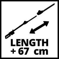 Einhell Power X-Change GC-HH 18/45 Li T-Solo Heggenschaar Accu Instelbare trekstang, Softgriff, Met draaggordel, Zonder accu, Zonder lader 18 V Li-ion 450 mm - thumbnail