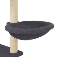 vidaXL Kattenmeubel met sisal krabpalen 153 cm donkergrijs, kattenpaal, kattenboom, kattenkrabpaal, kattenhuis, kattenmeubel, kattenpalen - thumbnail