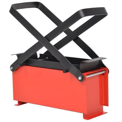 VidaXL Brikettenpers voor papier 34x14x14 cm staal zwart en rood VidaXL Brikettenpers voor papier 34x14x14 cm staal zwart en rood