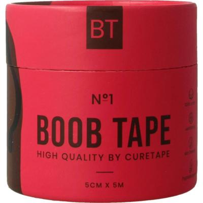 Cure Tape Boobtape no 1 incl. nipple covers - 5cm x 5m blac 1 Stuks