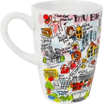 Blond Amsterdam xl beker aardewerk amsterdam 10x14cm multi