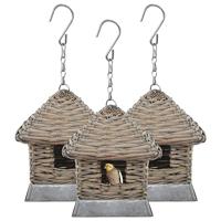 VidaXL Vogelhuizen 3 st wicker - thumbnail